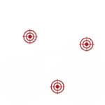 White bicycle profile with targets